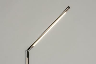 Lumidora Vloerlamp 73192 - BERDIEN - Ingebouwd LED - 6.0 Watt - 540 Lumen - 2700 Kelvin - Staalgrijs - Metaal - Met dimmer