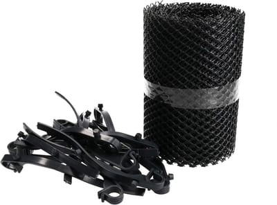 Goot Beschermer - Bladervanger Gootsysteem - Dakgoten Schoonhouden - Niet-corrosief Polypropyleen - 5m x 160mm - Zwart