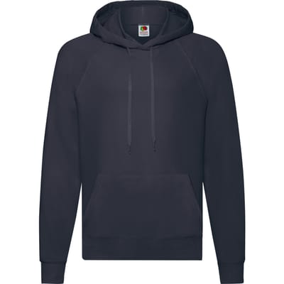 Fruit of the Loom Lichtgewicht capuchontrui voor volwassenen (Deep Navy)