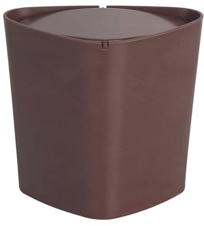 Draaibare Klep Afvalemmer - Trix-Eco Bruin - Compacte en Praktische Oplossing