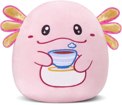 Creasowl® Axolotl Knuffel Roze 30 cm – Squishy Pluche Knuffeldier – Superzacht & Schattig – Kawaii Knuffel voor Kinderen & Volwassenen – Perfect Cadeau – Zachte Knuffel Axolotl – Decoratief & Knus – Knuffelbaar Speelgoed Dier – Populair & Uniek