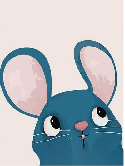 Diamond Painting Knutselset Kind 6+ - Muis Cartoon - Kaart - incl. Pen - 15x20cm