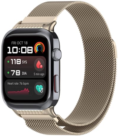 Milanees bandje - geschikt voor Huawei Watch D2 - magneetsluiting - champagne
