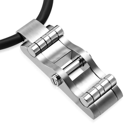 Amanto Ketting Gerald B - 316L Staal - Rubber - 50x19mm - 50cm