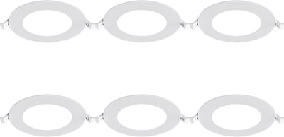 LED Downlight Inbouwspot Dimbaar 6 Stuks - Kingtron Thin - 6W 470lm 120° Bundelhoek - Helder/Koud Wit 6500K - IP40 - Rond - Wit - Ø128mm Buitenmaat - Ø110mm Zaagmaat