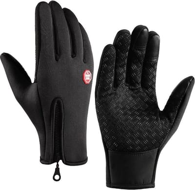 BukkitBow – Handschoenen met Touch Vinger – Winter Handschoenen – Fietshandschoenen Met Touch Tip – Touchscreen Handschoenen Geschikt voor Fiets & Scooter – Ideaal voor Wandelen – Winddicht & Fleece Voering - Zwart - S