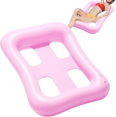 Opblaasbare Hangmat - Drijvende Stoel - Water Ontspanning - Luchtstroom Gaas - 90x120 cm - Roze