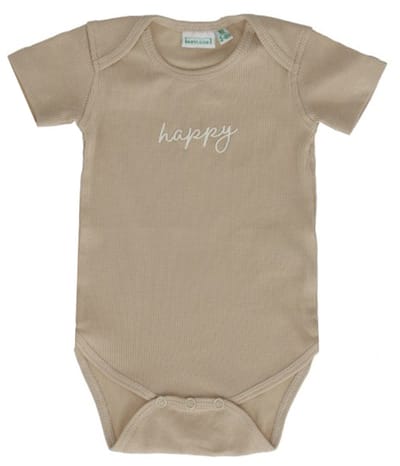 Babylook Romper Korte Mouw Rib - Maat 50 - Oyster Gray