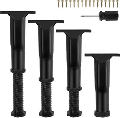 Verstelbare Bedpoten Set van 4, Stevige Ondersteuning voor Bedden, Meubels en Kasten, Hoogte 15-28 cm, Perfect voor Banken en Tafels