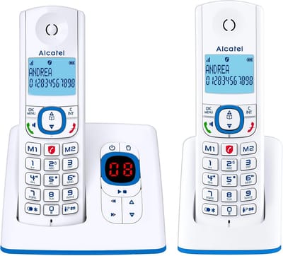 Draadloze DECT telefoon met 2 hoornstukken, antwoordapparaat en oproepblokkering