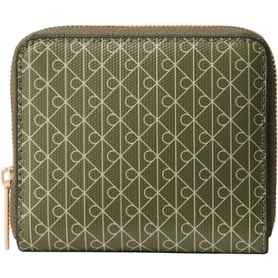 Calvin Klein Emblem Aop Square Wallet Olivine Aop Taglia: OS | Portafogli Outlet | Donna | Verde