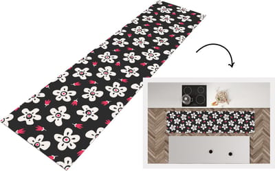 Keukenloper - Loper keuken - Patronen - Bloemen - Sterren - 200x50 cm - Keukenloper vinyl