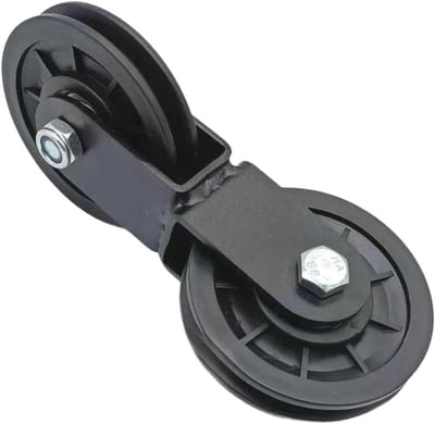 Dubbele Katrol - Kruisrol Fitness - Krachttraining Thuis - Metalen Behuizing - 90mm - Meerkleurig