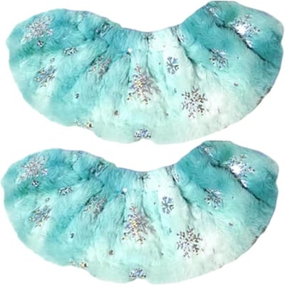 Schaatsbeschermers - Skate Guards - Schaatsen Beschermen - Vochtregulerend Flanel - 25-30 cm - Groen