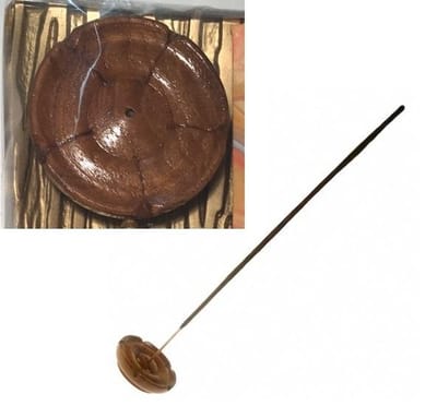Wierookhouder - Lotus Bloem Teakhout Wierookhouder - Rond 4,7 cm - De Moeder's Geuren