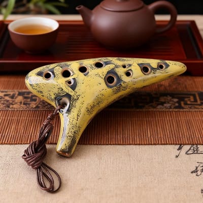 Keramische Ocarina - Muziekfluit - Beginners Muziek - Gemakkelijk te Bespelen - Draagbaar Formaat - Gemengde Kleuren