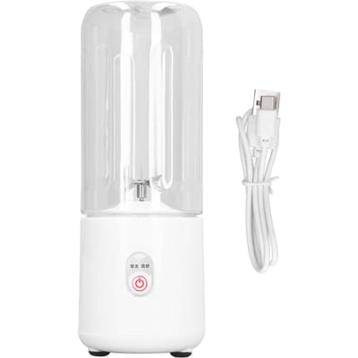 Mixeur portable 6 lames rechargeable par USB, mini mixeur multifonction pour fruits et légumes, presse-agrumes pour la maison L blanc