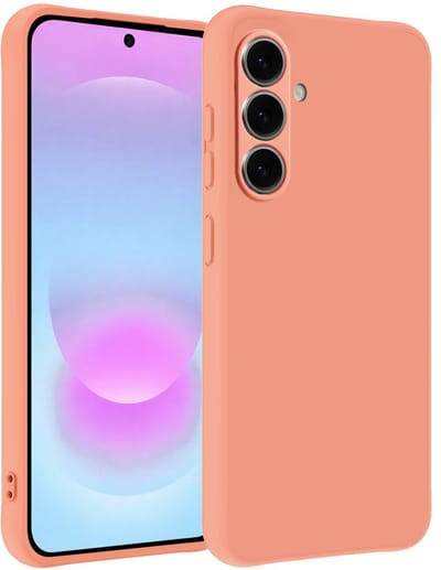 Hoesje - Geschikt voor Samsung Galaxy A37 - Sterk & Shockproof - Siliconen Case - Hoes Cover - Telefoonhoes - Perzik