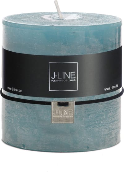 J-Line cilinderkaars - blauw - 64U - 6 stuks