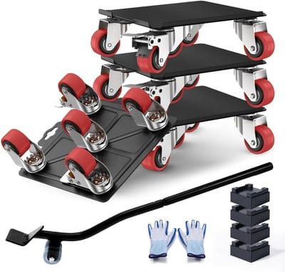 Meubeltransport Set - Verhuisroller Wielen - Meubels Verplaatsen - 1800 kg Draaglast - 5 Delig - Mat