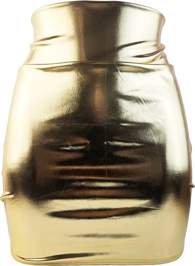 BamBella® - Rok - Maat S/M - Shiny Glans Wetlook rokje Super shine metallic Glans Goudkleurig Lame