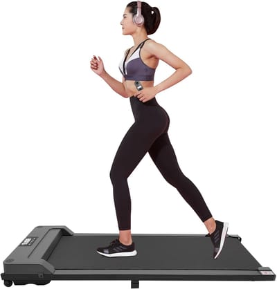 Loopband Onder Bureau - Loopvlak Fitness - Thuiswerken Bewegen - Stille Motor - 120x53cm - Grijs
