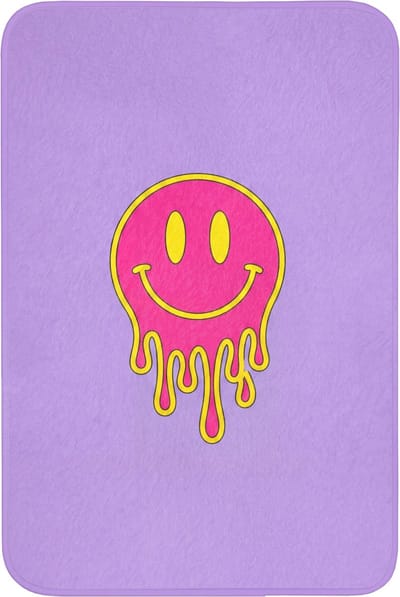 Badmat 60x90 cm - Antislip - Smiley - Drip - Neon - Badmatten voor badkamer - Badkamermat - Douchemat - Badkamer mat