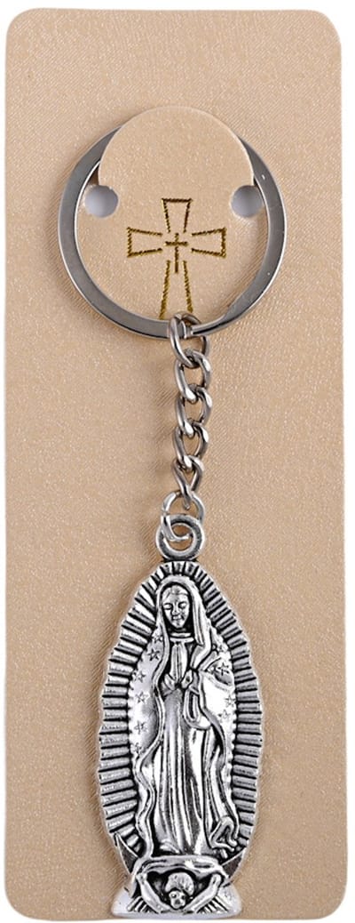Decopatent - Sleutelhanger Heilige Maria - Religieuze Keychain with Maria - Christelijk - Kerk - Religie - Faith - Metaal - Christendom