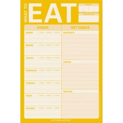 Knock Knock What To Eat Pad (Yellow) - Knock Knock