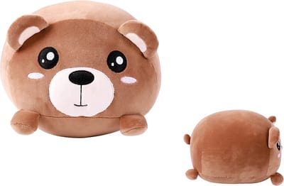 I-total - Kussen Teddybeer - Bruin - kinderkussen - kussen Kinderkamer - Fun kussens - Sierkussen- zacht kinderkussen - pluche kinderkussen
