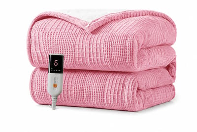BSS® Elektrische Onderdeken / Elektrische Deken 130x160 cm – Supersnel Warm – Ultrazacht – 9 Warmtestanden – Machinewasbaar – Roze
