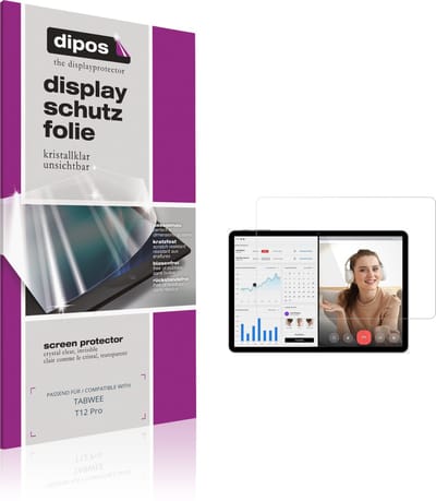 dipos – 2x Beschermfolie geschikt voor TABWEE T12 Pro | Krasbestendige & heldere Screenprotector Ultra-Thin