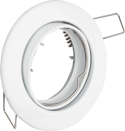 Spot Armatuur GU10 - GU10 Inbouwspot - Rond - Wit - Aluminium - Kantelbaar Ø82mm
