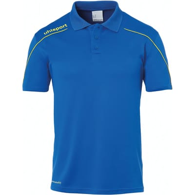Uhlsport Stream 22 Polo Kinderen - Royal / Geel | Maat: 140