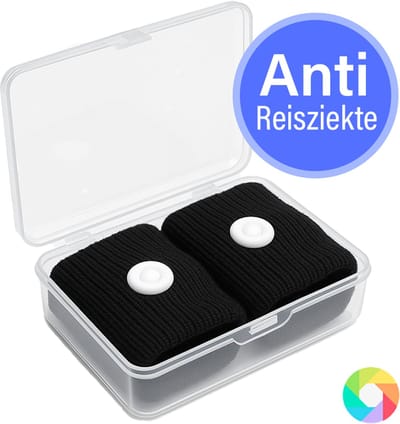 Anti Misselijkheid Bandjes 2 stuks - Zeeziekte - Reisziekte - Anti Wagenziekte - Polsbandje - Zwart