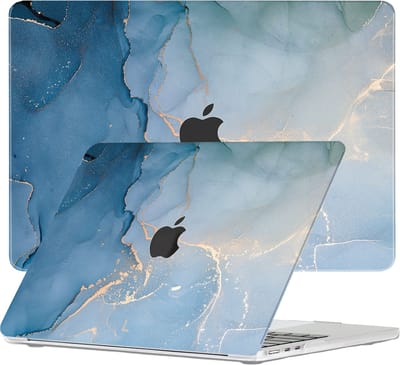 Lunso Geschikt voor MacBook Air 15 inch (2023-2026) cover hoes - case - Aciano Azul