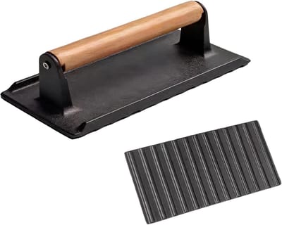 Vleespers - Grillpers Keukengerei - BBQ Buiten Koken - Vet Afvoerend Design - 16x8x8 cm