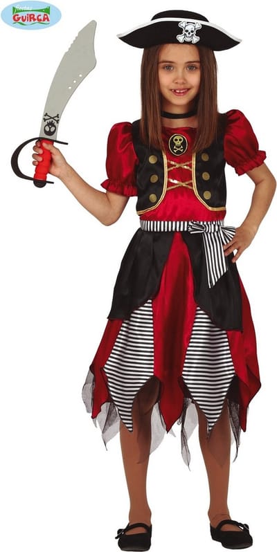 Fiestas Guirca - Piratenjurk meisjes (5-6 jaar) - Carnavalskleding - Carnaval - carnavalskleding 2027 - Carnaval kostuum