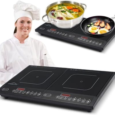 DailySupplies® Inductie Kookplaat Vrijstaand - Elektrische Kookplaat 2 Pits - Keramische - Zwart