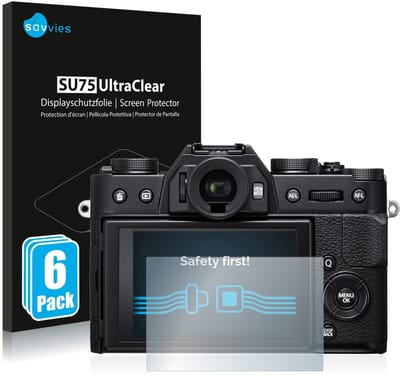 Savvies - Screenprotector voor Fujifilm X-T20 - Folie Beschermfolie transparant 6 Stuks