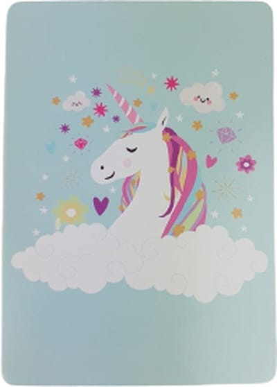 Eenhoorn Uitnodiging Kaarten / Uitnodigingskaarten - Lichtblauw / Multicolor - Karton/Papier - 15x10,5cm - Unicorn - Kinderen - Assorti - Feestje - Kinderfeest - School - Vriendjes - Vriendinnen