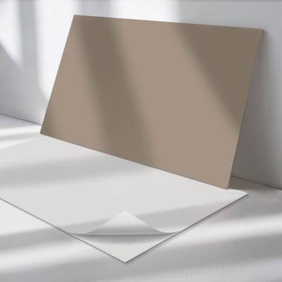 Wallfluent Vinyl Wandpaneel - Kleur Bruin Vinyl Wandbekleding - 100 cm x 50 cm - Bruin PVC wandpaneel - Verpakking van 1 stuk - Rechthoekig Wandbekleding Vinyl - Patroon Wandpaneel - Zelfklevend Muurpaneel - Wandpaneel Keuken en Badkamer