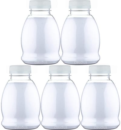 Scrubzout Perzik - 375 gram - Fles met transparante dop - Set van 5 stuks - Hydraterende Lichaamsscrub