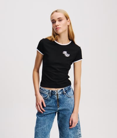 Karl Lagerfeld Klj Cap Sleeve Top Black Taglia: XS | Maglie Sportivi Outlet | Donna | Nero