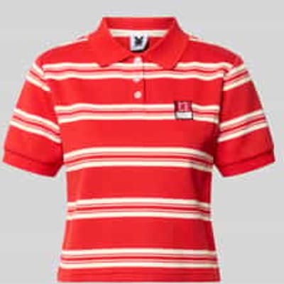 Kort poloshirt met labelpatch