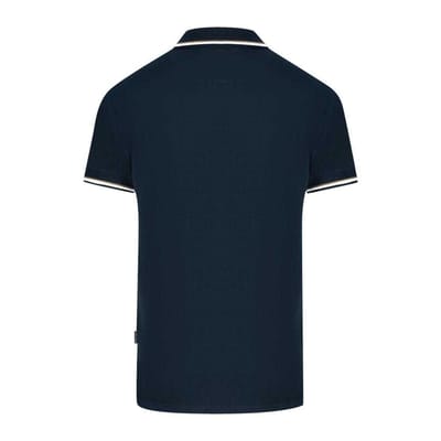 Aquascutum Volwassen unisex poloshirt met Londense punt (Marine)