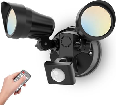 Dimbare LED Spotlight met Bewegingssensor voor Buiten - 25W, 2000LM, IP65 Waterdicht