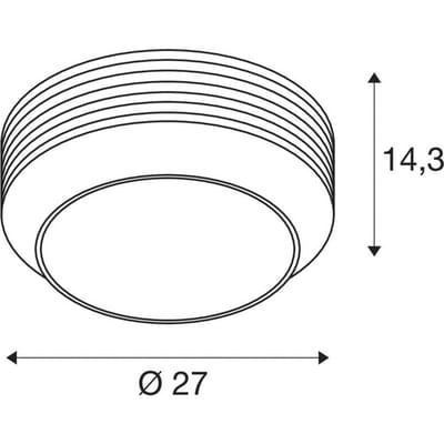 SLV plafondlamp Pantilo Rope 27, zwart/grijs/zilver, glas