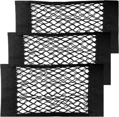 Famanu - Auto opbergnet set van 3 elastische nettassen 60 x 25 cm