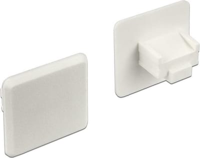 RJ45 (m) afsluitcovers voor RJ45 (v) poorten zonder greep - 10 stuks / wit